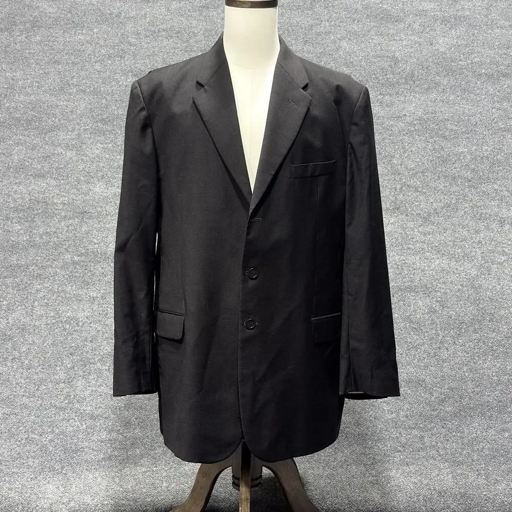 Bardelli Blazer Mens 48L Black Super 120s Wool Made In Italy Jacket